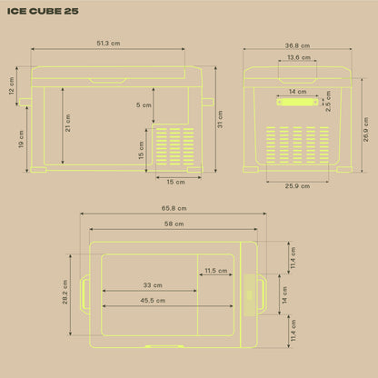 IceCube 25 Kompressor-Kühlbox, 12/24/230 V