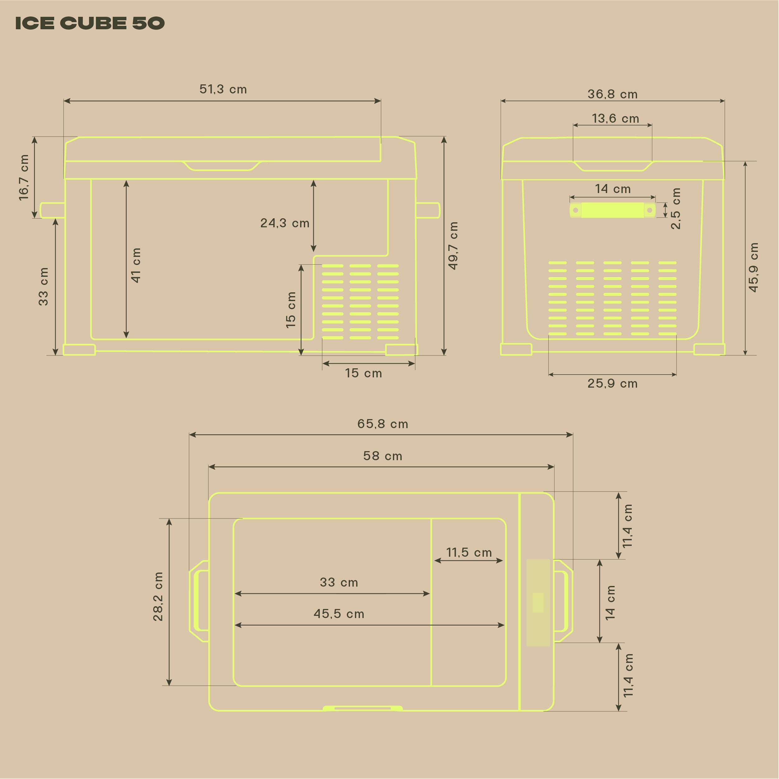 IceCube 50 Kompressor-Kühlbox, 12/24/230 V