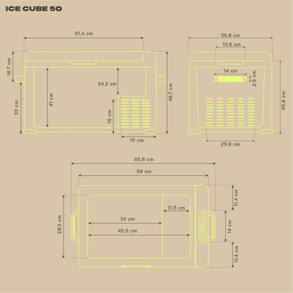 IceCube 50 Kompressor-Kühlbox, 12/24/230 V