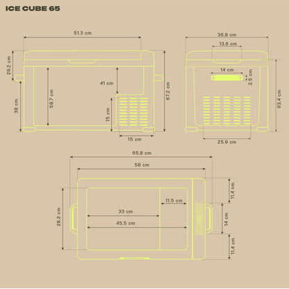 IceCube 65 Kompressor-Kühlbox, 12/24/230 V