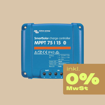 Victron Smartsolar MPPT 75/15 15A 12V 24V Solar laadregelaar - 0% btw.